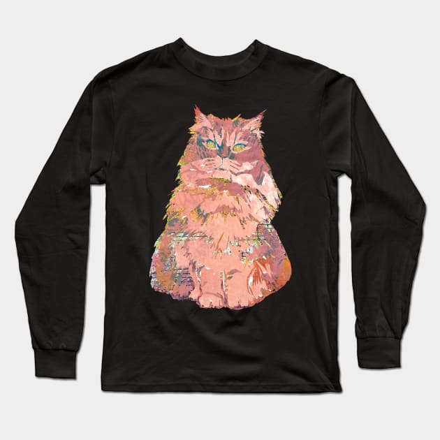 The Pink Floof Long Haired Cat Long Sleeve T-Shirt by Gina's Pet Store